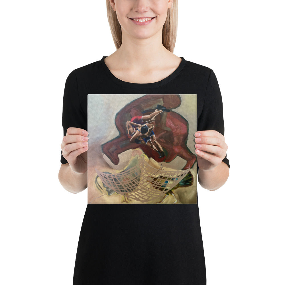 Cockfight Canvas Print